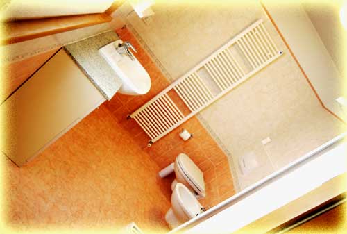  bagno con doccia lavabo e wc